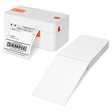 L LIKED 4" x 6" Fan-Fold Direct Thermal Shipping Labels, 2500 Labels/Stack