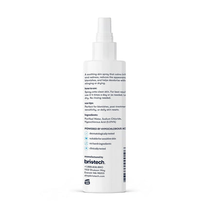 BRIOTECH Topical Skin Spray, Hypochlorous Acid Spray for Body & Face, Eyelid Cleanser, HOCl Facial Mist, Support Against Irritation, Calm Redness, Soothe Foot & Scalp, Packaging May Vary, 120ml