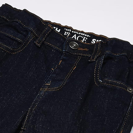 The Children's Place Jeans ajustados para bebé niño, lavado oscuro, 6-9 meses