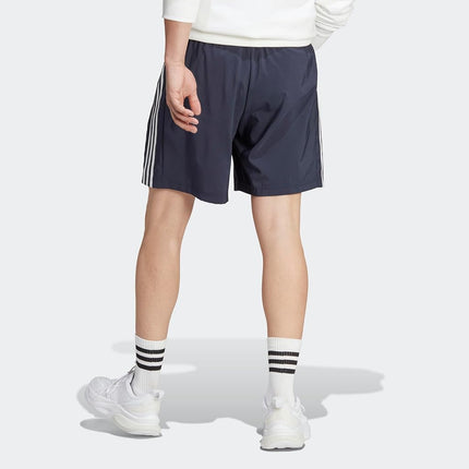 adidas Men's Essentials Single Jersey 3-Stripes Shorts, Ink/White, Small