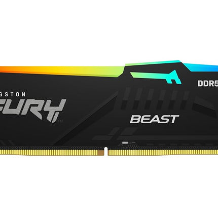Kingston Technology Kingston Fury Beast 32GB 6000MT/s DDR5 CL36 RGB Desktop Memory Single Module | Infrared Syncing | AMD Expo | Plug N Play | KF560C36BBEA-32
