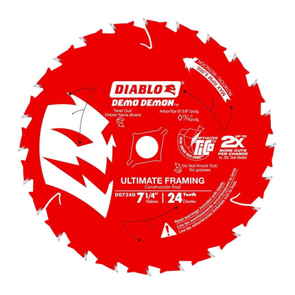 Freud D0724DA 7-1/4-Inch Diablo Demo Circular Saw 