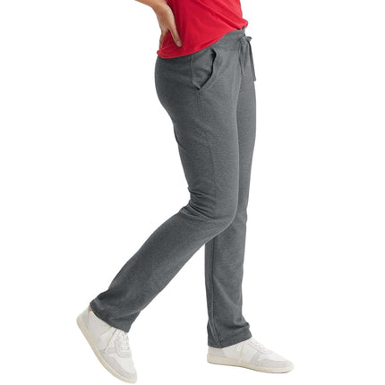 Hanes Women's French Terry Pant, Charcoal Heather, Large
