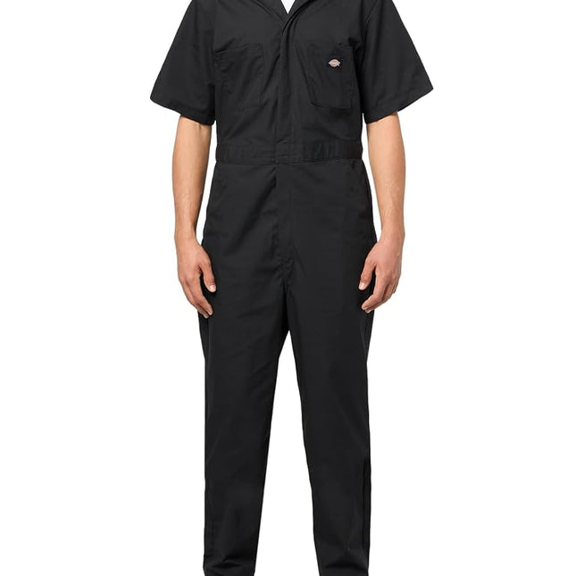 Short Sleeve Coveralls, BLACK, S S