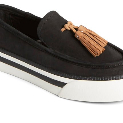 Sperry Women's Sea Sailor Platform, Black Leather,