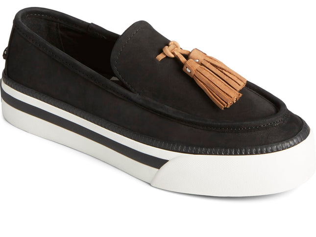 Sperry Women's Sea Sailor Platform, Black Leather,