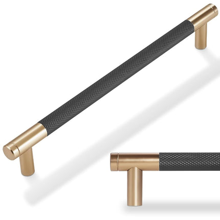 POVEFONK 10 Pack Black and Champagne Copper Knurle
