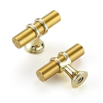 25 Pack Brushed Brass Cabinet Knobs 2 Inch Gold Dr