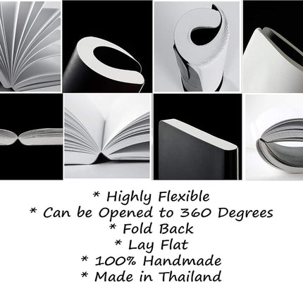 Zequenz Classic 360 Signature Series, Size: B6 Medium, Color: Black, Paper: Blank, Soft Cover Notebook, Soft Bound Journal, 5" x 7", 200 sheets / 400 pages, Blank thick premium paper