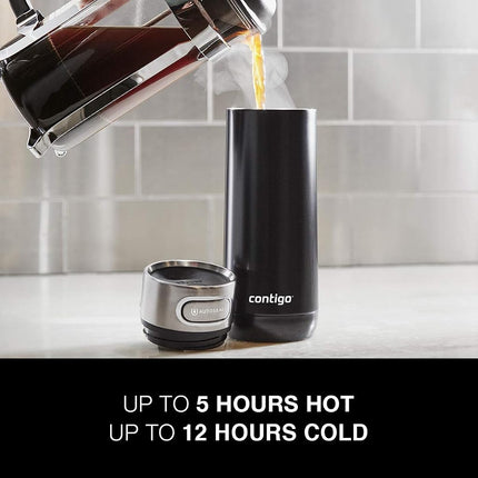 Contigo 2063413 Luxe AUTOSEAL Vacuum-Insulated Travel Mug | Spill-Proof Coffee Mug with Stainless Steel THERMALOCK Double-Wall Insulation, 16 oz, Monaco Blue