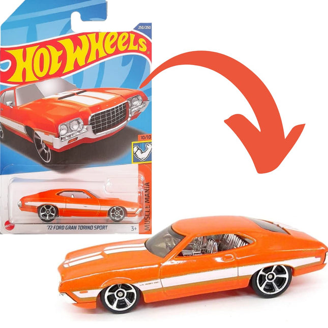 Hot Wheels '72 Ford Gran Torino Sport, Muscle Mani