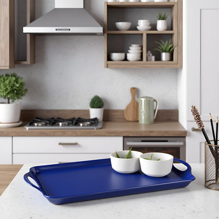 Calypso Basics by Reston Lloyd Melamine Rectangular Tray, Indigo