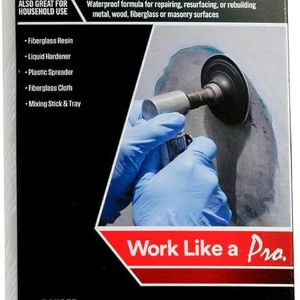 3M Bondo Fiberglass Resin Repair Kit, 00420, 0.45 Pint Each (Pack of 2) – All-in-One DIY Waterproof Multi-Surface Repair Solution for Automotive, Marine & Home Use