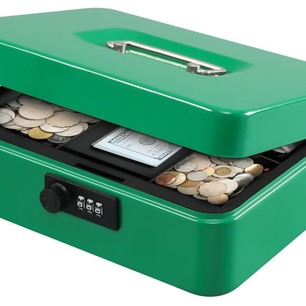 KYODOLED Large Cash Box with Combination Lock,Safe