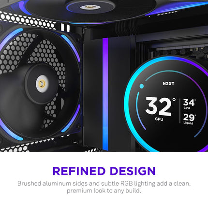 NZXT F120X - 120mm PWM RGB Performance PC Case Fan - Black