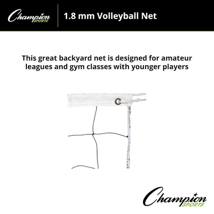 Champion Sports Vinyl Volleyball Nets, 27 x 3-Feet