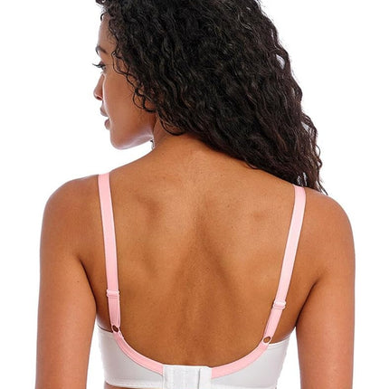 Freya Women's Offbeat Underwire Demi Molded Plunge T-Shirt Bra, Opaque, White, 28FF US