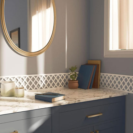 Ekena Millwork MLDPB06X46MNCUN Manchester Fretwork Pierced Moulding, 6"H, PVC