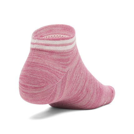 Under Armour Essential Low Socks 6 Pack, (673) Tourmaline Pink/Stone/Stone, Large
