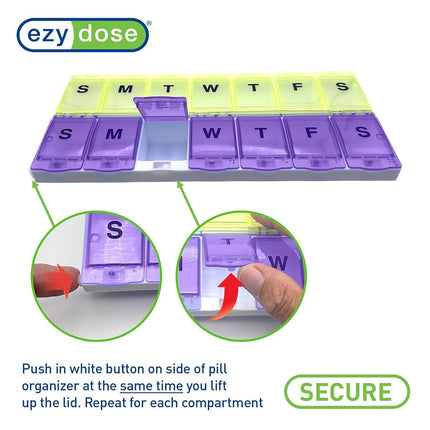 Ezy Dose 2-Week Locking Pill Planner (2XL)