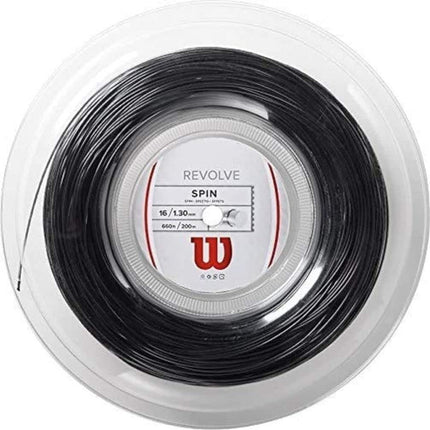 Wilson Revolve Tennis String, Black, 16-Gauge