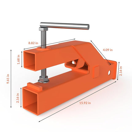 KYBOLT 2" Clamp on Trailer Hitch Receiver for Tractor Bucket Ball Mount Adapter Compatible with Deere Bobcat