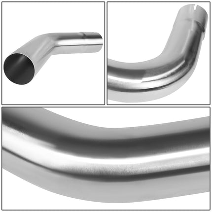 DNA MOTORING 8Pcs 3 Inches Stainless Steel DIY Custom Exhaust Tubing Mandrel Bend Pipes Straight & U-Bend Kit, Universal Fit, ZTL-30SS-8P