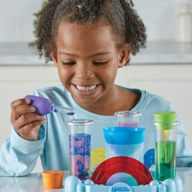 Learning Resources Rainbow Reactions Preschool Science Lab Set, Ages 4+, Colour-Mixing Science Experiments for Kids, STEM Toys for Kids, 14 Pieces