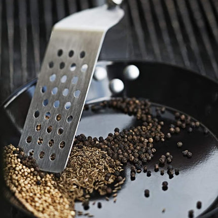 Rosle Stainless Steel Perforated Angled Spatula, 12.6-inch