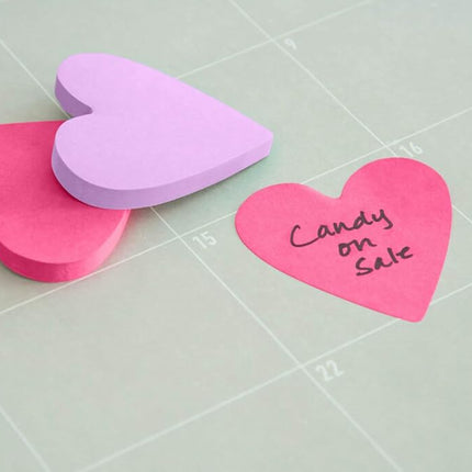 Post-it 73.6 x 71.1 mm "Heart Shape" Super Sticky Notes - Assorted