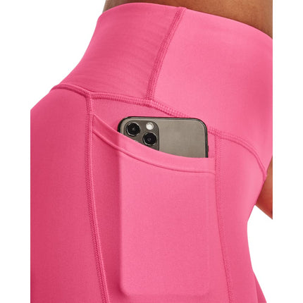 Under Armour Women's HeatGear High No-Slip Waistband Pocketed Leggings, (640) Pink Punk/White, XXL