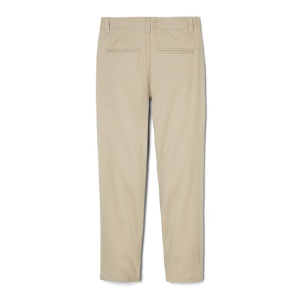 French Toast Pantalon Chino Coupe Droite Extensible à Taille Ajustable Homme (Standard & Fort), Kaki, 32W x 32L
