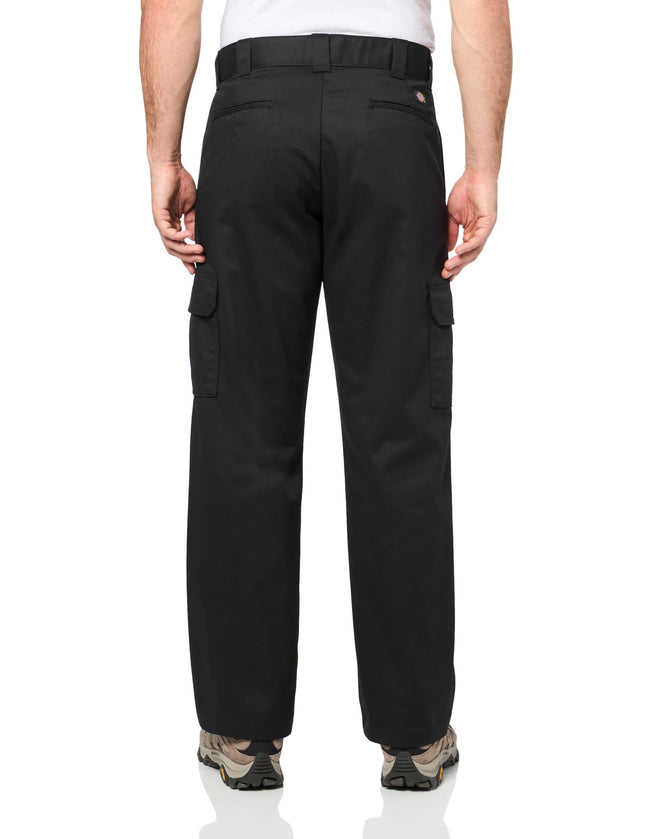 Dickies Pantalones Cargo de Trabajo de Hombre Corte Relajado Negocios Casual, Negro, 36W x 30L