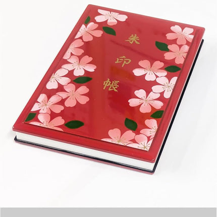 Btale Japanese Goshuincho Stamp Book [Accordion Style] - Authentic Handmade Japanese Paper Notebook for Japan Travel Essentials, Temple & Shrine Stamps, Journal & Keepsake Gift (Ouka Red 48pages)