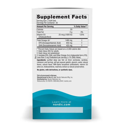 Nordic Naturals - Ultimate Omega Xtra Lemon 1000 mg. - 60 Softgels
