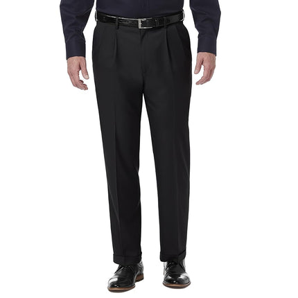 Haggar Men's Premium Comfort Classic Fit Pleat Fro