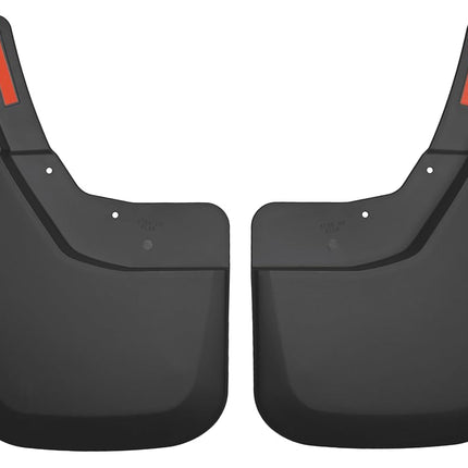 Husky Liners Mud Guards | Rear Mud Guards - Black | 57881 | Fits 2014-2018 Chevrolet Silverado 1500, 2015-2019 Silverado 2500/3500, 2019 Silverado 1500 LD w/Single Rear Wheels 2 Pcs