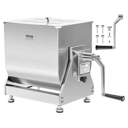 VEVOR Manual Meat Mixer, 30L Tilt Tank – Heavy Dut