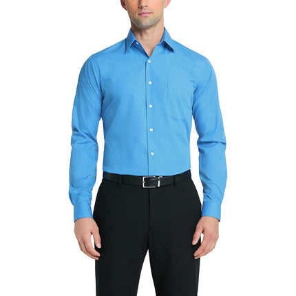 Van Heusen Men's Dress Shirt Fitted Poplin Solid, 