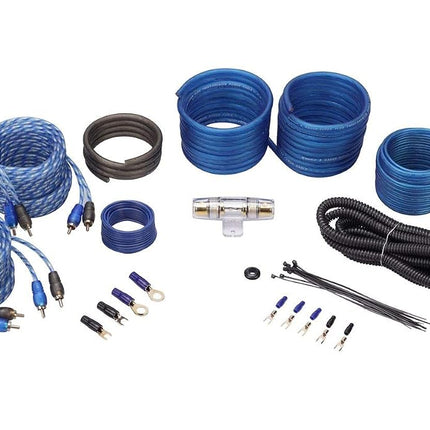 Rockville RWK82 8 Gauge 4 Chan Car Amp Wiring Installation Wire Kit (2) RCA's