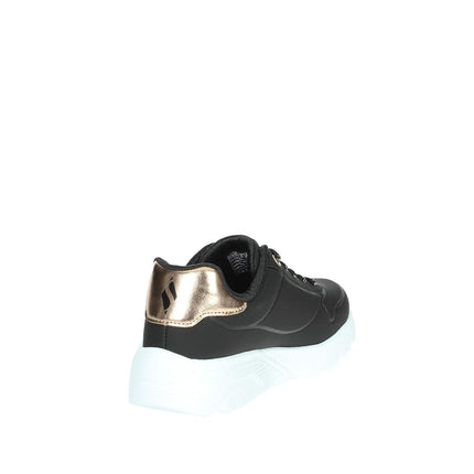 Skechers Girls' UNO Lite Trainer, Black/White, 12.5 UK Child