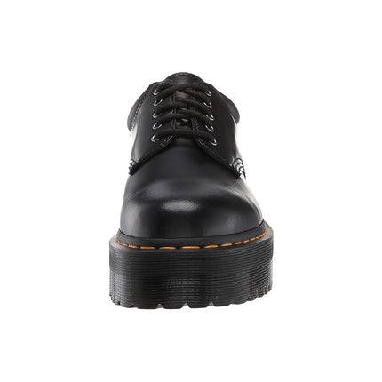 Dr. Martens Unisex-Adult 5-Eye Style 8053 Quad, Black Polished Smooth, 7 Women/6 Men