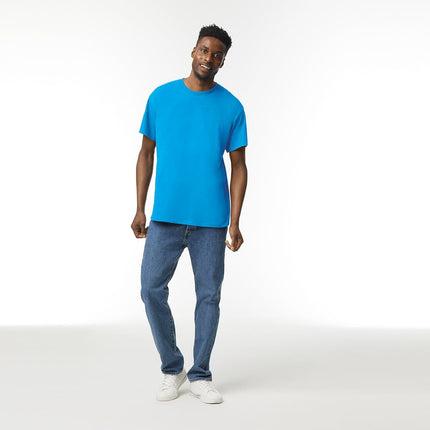Gildan Adult Heavy Cotton T-Shirt, Style G5000, Heather Sapphire, Medium