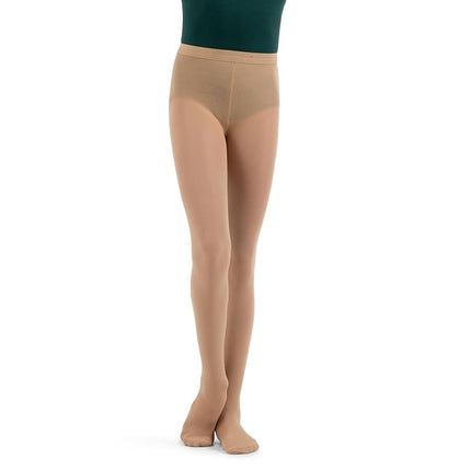 Capezio girls Hold & Stretch Footed Tight Dance Tights - Brown -