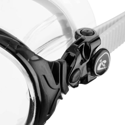 Cressi Big Eyes Evolution Crystal Mask - Revolutionary Adult Diving and Snorkeling Mask Crystal Silicone, Transparent/Black, One Size