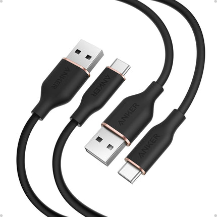 Anker Cable, USB A to USB C Cable for iPhone 16 15 ro Max Plus and More (6FT, 2Pack, Black)