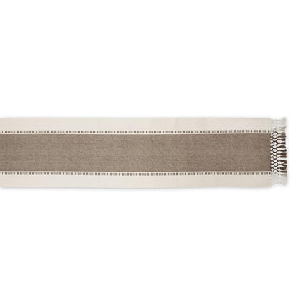 DII Dobby Stripe Woven Table Runner, 13 x 72-inch, Brown