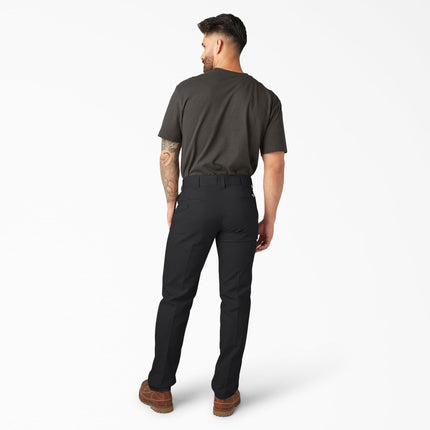 Dickies Mens Slim Fit Tapered Leg Multi-use Pocket Work Pants, Black, 38W x 30L