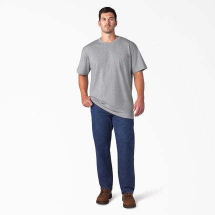 Dickies Men's Heavyweight Crew Neck Short Sleeve Tee T-Shirt, Heather Gray, S