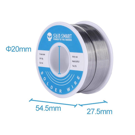 SainSmart 1mm Solder Wire 63/37 Tin/Lead Sn63Pb37 with Flux Rosin Core for Electrical Soldering (100g /0.22lbs)